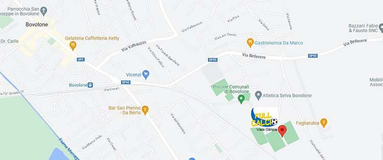Mappa Impianti Sportivi di Bovolone Mappa Impianti Sportivi di Bovolone